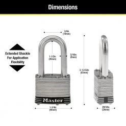 Master Lock Stainless Steel Outdoor Padlock with Key, 1-3/4 in. Wide, 1-1/2 in. Shackle -Safety & Security Tools Sales Shop master lock padlocks 1sskadlfhc fa 1000