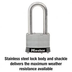 Master Lock Stainless Steel Outdoor Padlock with Key, 1-3/4 in. Wide, 2 in. Shackle, 2 Pack -Safety & Security Tools Sales Shop master lock padlocks 1sstlh 4f 1000
