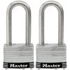 Master Lock Stainless Steel Outdoor Padlock with Key, 1-3/4 in. Wide, 2 in. Shackle, 2 Pack -Safety & Security Tools Sales Shop master lock padlocks 1sstlh 64 1000