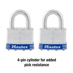 Master Lock Outdoor Padlock with Key, 1-3/4 in. Wide, 2 Pack -Safety & Security Tools Sales Shop master lock padlocks 1thc 4f 1000