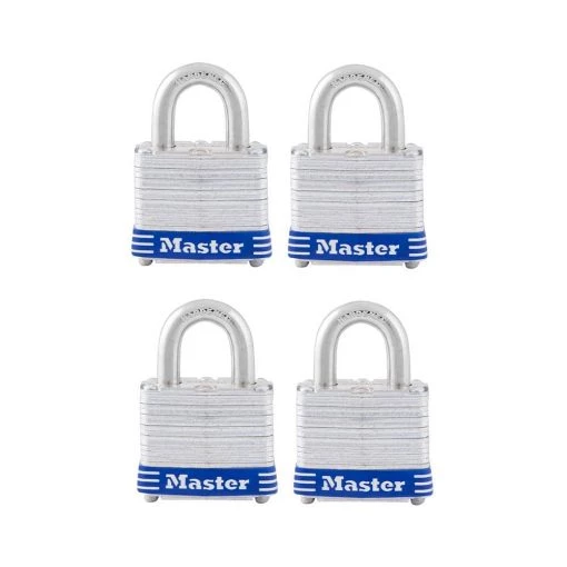 Master Lock Outdoor Padlock with Key, 1-9/16 in. Wide, 4 Pack -Safety & Security Tools Sales Shop master lock padlocks 3008d 64 1000