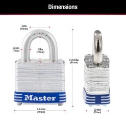 Master Lock Outdoor Padlock with Key, 1-9/16 in. Wide, 4 Pack -Safety & Security Tools Sales Shop master lock padlocks 3008d fa 1000
