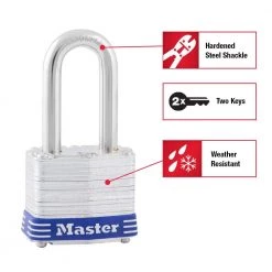Master Lock Outdoor Padlock with Key, 1-9/16 in. Wide, 1-1/2 in. Shackle -Safety & Security Tools Sales Shop master lock padlocks 3kadlfhc c3 1000