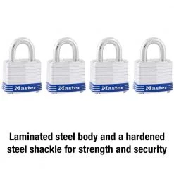 Master Lock Outdoor Padlock with Key, 1-9/16 in. Wide, 4 Pack -Safety & Security Tools Sales Shop master lock padlocks 3qldhchd 1f 1000