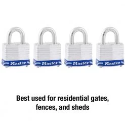 Master Lock Outdoor Padlock with Key, 1-9/16 in. Wide, 4 Pack -Safety & Security Tools Sales Shop master lock padlocks 3qldhchd 4f 1000