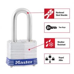 Master Lock Outdoor Padlock with Key, 1-9/16 in. Wide, 1-1/2 in. Shackle, 3 Pack -Safety & Security Tools Sales Shop master lock padlocks 3trilfhc 1f 1000