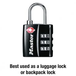 Master Lock TSA Approved Combination Luggage Lock, Resettable, Black -Safety & Security Tools Sales Shop master lock padlocks 4680dblkhc 1f 1000