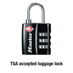 Master Lock TSA Approved Combination Luggage Lock, Resettable, Black -Safety & Security Tools Sales Shop master lock padlocks 4680dblkhc c3 1000