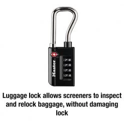 Master Lock TSA Approved Combination Luggage Lock, Resettable, Extended Shackle -Safety & Security Tools Sales Shop master lock padlocks 4696dhc 1f 1000