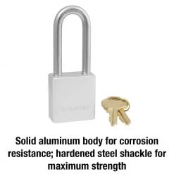 Master Lock Heavy Duty Outdoor Padlock with Key, 1-1/2in. Wide, 2in. Shackle -Safety & Security Tools Sales Shop master lock padlocks 570kadlhhc 4f 1000