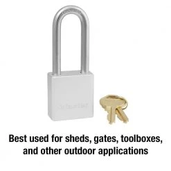 Master Lock Heavy Duty Outdoor Padlock with Key, 1-1/2in. Wide, 2in. Shackle -Safety & Security Tools Sales Shop master lock padlocks 570kadlhhc c3 1000