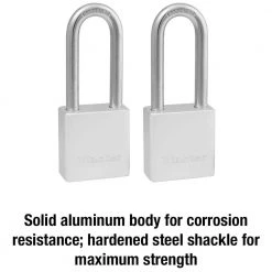 Master Lock Heavy Duty Outdoor Padlock with Key, 1-1/2in. Wide, 2in. Shackle, 2 Pack -Safety & Security Tools Sales Shop master lock padlocks 570tlhhc 4f 1000