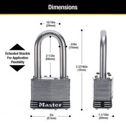 Master Lock Stainless Steel Outdoor Padlock with Key, 2 in. Wide, 2 in. Shackle, 4 Pack -Safety & Security Tools Sales Shop master lock padlocks 5ssqlh 66 1000