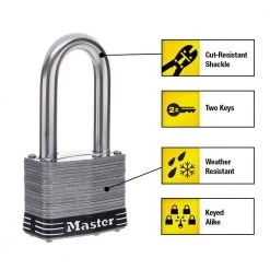 Master Lock Stainless Steel Outdoor Padlock with Key, 2 in. Wide, 2 in. Shackle, 4 Pack -Safety & Security Tools Sales Shop master lock padlocks 5ssqlh e1 1000