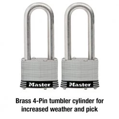 Master Lock Stainless Steel Outdoor Padlock with Key, 2 in. Wide, 2-1/2 in. Shackle, 2 Pack -Safety & Security Tools Sales Shop master lock padlocks 5sstljhc 4f 1000