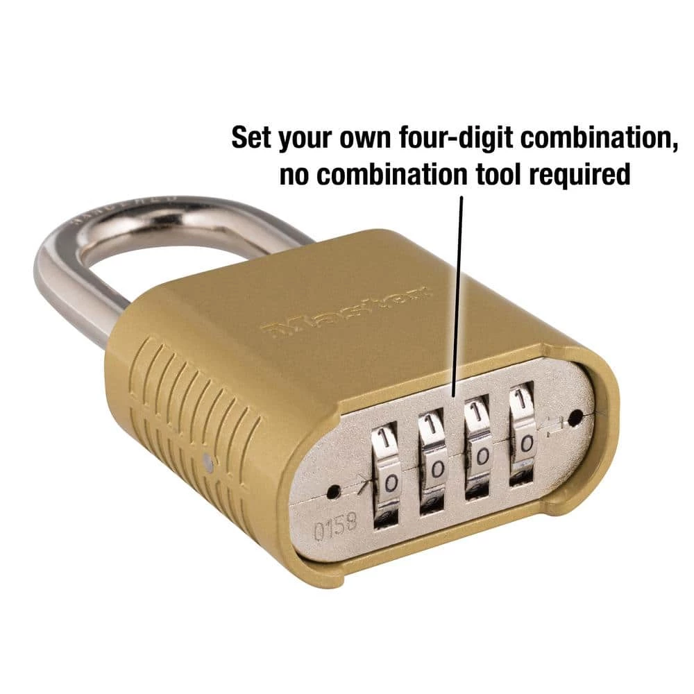 Master Lock Outdoor Combination Lock, 1-1/2 in. Shackle, Resettable 6 Master Lock Outdoor Combination Lock, 1-1/2 in. Shackle, Resettable - Image 4