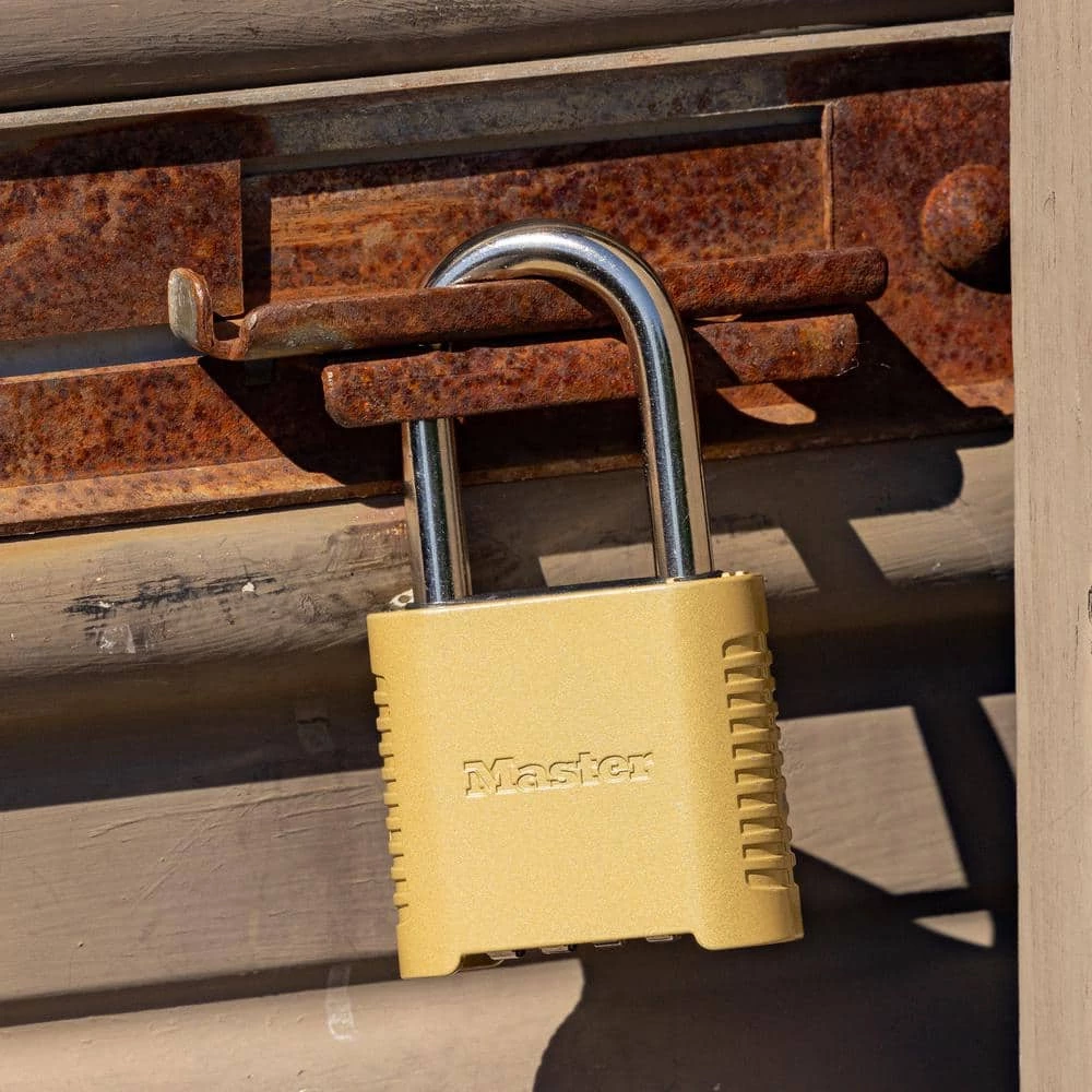 Master Lock Outdoor Combination Lock, 1-1/2 in. Shackle, Resettable 4 Master Lock Outdoor Combination Lock, 1-1/2 in. Shackle, Resettable - Image 2