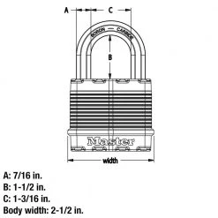 Master Lock Heavy Duty Outdoor Padlock with Key, 2-1/2 in. Wide, 1-1/2 in. Shackle -Safety & Security Tools Sales Shop master lock padlocks m15xkadlfccsen fa 1000