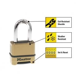 Master Lock Padlock, Magnum Set Your Own Combination Lock, 2 in. Wide, M175XDLF 15 Master Lock Padlock, Magnum Set Your Own Combination Lock, 2 in. Wide, M175XDLF -Safety & Security Tools Sales Shop master lock padlocks m175xdlfccsen 4f 1000