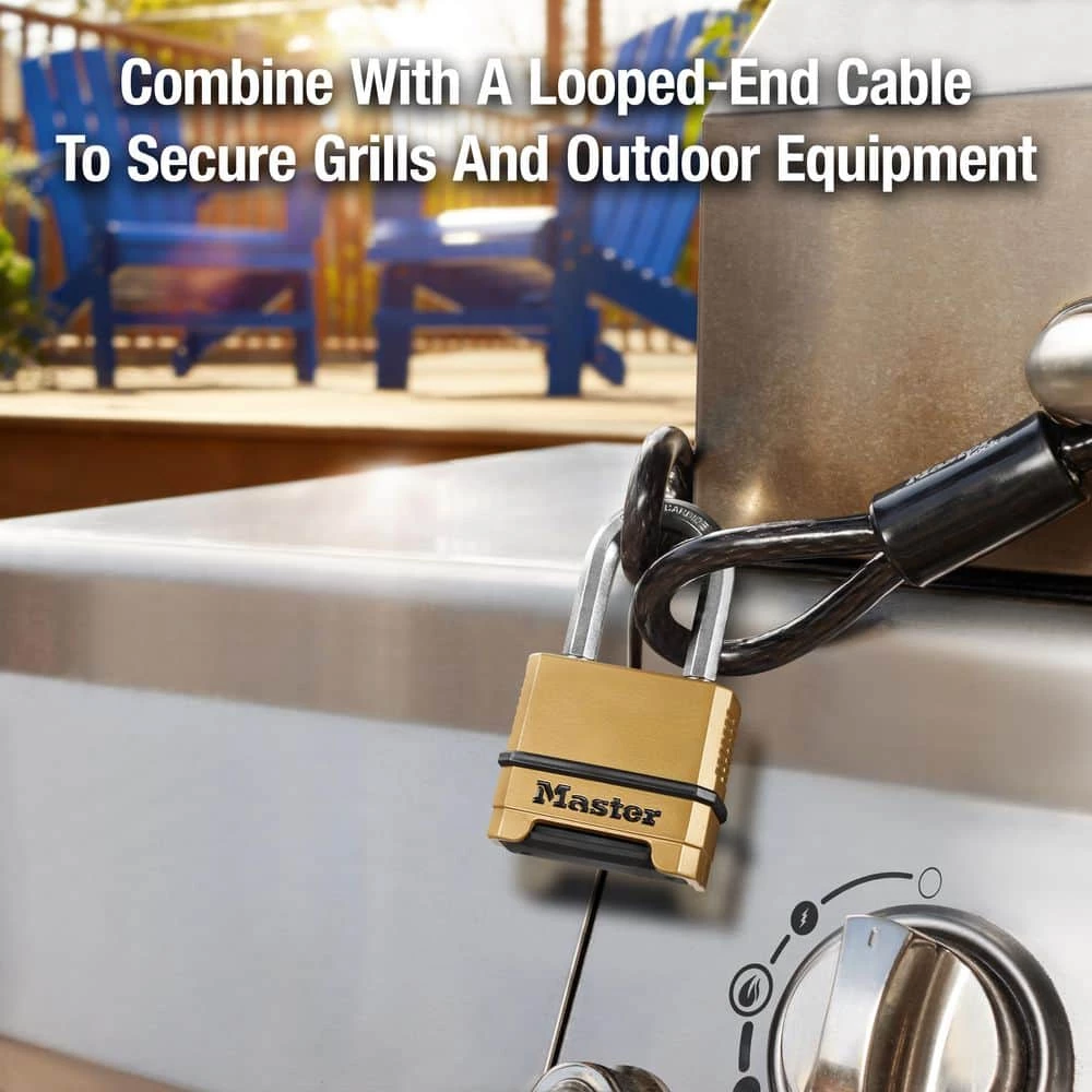 Master Lock Padlock, Magnum Set Your Own Combination Lock, 2 in. Wide, M175XDLF 5 Master Lock Padlock, Magnum Set Your Own Combination Lock, 2 in. Wide, M175XDLF - Image 3