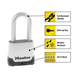 Master Lock Heavy Duty Outdoor Combination Lock, Resettable, 2 in. Shackle -Safety & Security Tools Sales Shop master lock padlocks m176xdlhccsen 4f 1000