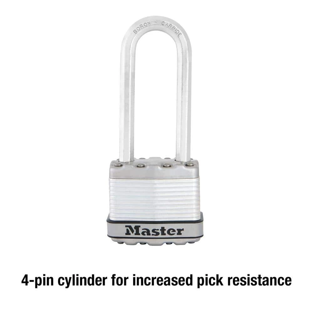 Master Lock Heavy Duty Outdoor Padlock with Key, 1-3/4 in. Wide, 2-1/2 in. Shackle 5 Master Lock Heavy Duty Outdoor Padlock with Key, 1-3/4 in. Wide, 2-1/2 in. Shackle - Image 3