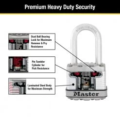 Master Lock Heavy Duty Outdoor Padlock with Key, 1-3/4 in. Wide, 1-1/2 in. Shackle, 4 Pack -Safety & Security Tools Sales Shop master lock padlocks m1xqlfccsen 44 1000