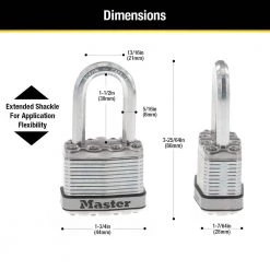 Master Lock Heavy Duty Outdoor Padlock with Key, 1-3/4 in. Wide, 1-1/2 in. Shackle, 4 Pack -Safety & Security Tools Sales Shop master lock padlocks m1xqlfccsen fa 1000