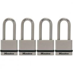 Master Lock Heavy Duty Outdoor Padlock with Key, 1-3/4 in. Wide, 4 Pack