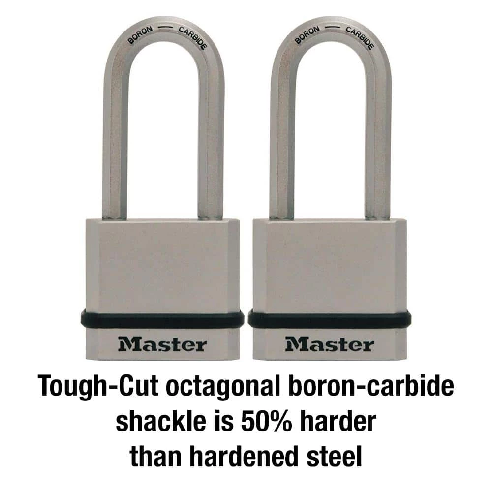 Master Lock Heavy Duty Outdoor Padlock with Key, 1-3/4 in. Wide, 2 Pack 7 Master Lock Heavy Duty Outdoor Padlock with Key, 1-3/4 in. Wide, 2 Pack - Image 5