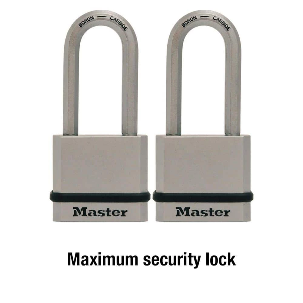 Master Lock Heavy Duty Outdoor Padlock with Key, 1-3/4 in. Wide, 2 Pack 4 Master Lock Heavy Duty Outdoor Padlock with Key, 1-3/4 in. Wide, 2 Pack - Image 2
