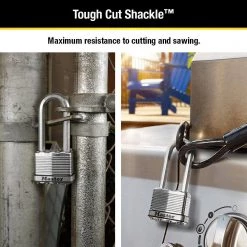 Master Lock Heavy Duty Outdoor Padlock with Key, 2 in. Wide, 2-1/2 in. Shackle 11 Master Lock Heavy Duty Outdoor Padlock with Key, 2 in. Wide, 2-1/2 in. Shackle -Safety & Security Tools Sales Shop master lock padlocks m5xkadljccsen 4f 1000