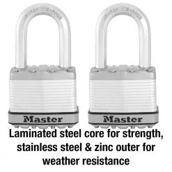 Master Lock Heavy Duty Outdoor Padlock with Key, 2 in. Wide, 1-1/2 in. Shackle, 2 Pack -Safety & Security Tools Sales Shop master lock padlocks m5xtlfccsen 1f 1000