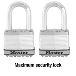 Master Lock Heavy Duty Outdoor Padlock with Key, 2 in. Wide, 1-1/2 in. Shackle, 2 Pack -Safety & Security Tools Sales Shop master lock padlocks m5xtlfccsen 4f 1000