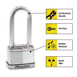 Master Lock Heavy Duty Outdoor Padlock with Key, 2 in. Wide, 2-1/2 in. Shackle, 2 Pack -Safety & Security Tools Sales Shop master lock padlocks m5xtljccsen c3 1000