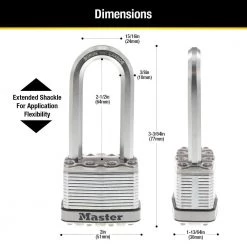 Master Lock Heavy Duty Outdoor Padlock with Key, 2 in. Wide, 2-1/2 in. Shackle, 2 Pack -Safety & Security Tools Sales Shop master lock padlocks m5xtljccsen fa 1000