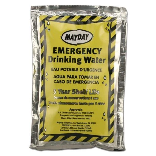 Mayday 4.225 oz./125 ml. Emergency Drinking Water (100-Pack) -Safety & Security Tools Sales Shop mayday emergency response kits 73011 64 1000