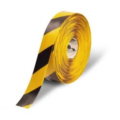 Mighty Line 2 in. Safety Floor Tape in Yellow with Black Chevrons 100 ft. Roll
