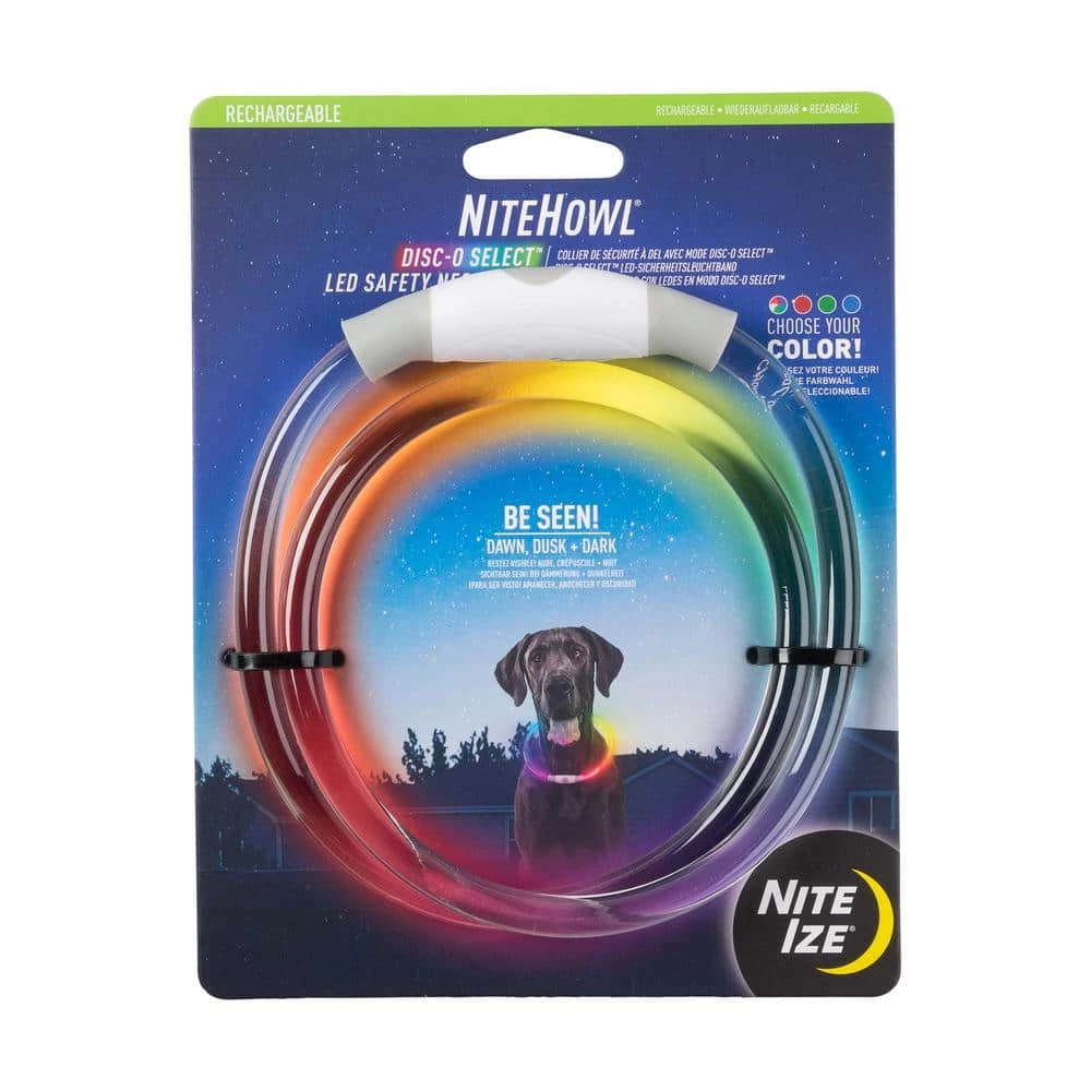 Nite Ize NiteHowl LED Rechargeable Safety Necklace, Disc-O Select 3 Nite Ize NiteHowl LED Rechargeable Safety Necklace, Disc-O Select