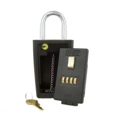 NUSET 4-Number Combination Lockbox Key Storage Lock Box with Key-Locking Shackle