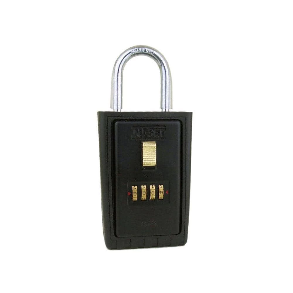 NUSET 4-Number Combination Lockbox Key Storage Lock Box with Key-Locking Shackle 4 NUSET 4-Number Combination Lockbox Key Storage Lock Box with Key-Locking Shackle - Image 2