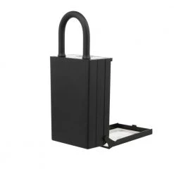 NUSET Key/Card Storage Push Button Combination Lockbox with Hanging Shackle, Black -Safety & Security Tools Sales Shop nuset padlocks 2080 3 66 1000