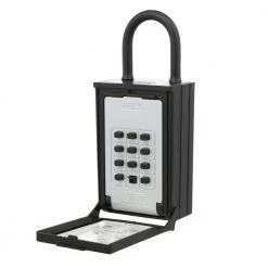 NUSET Key/Card Storage Push Button Combination Lockbox with Hanging Shackle, Black -Safety & Security Tools Sales Shop nuset padlocks 2080 3 fa 1000