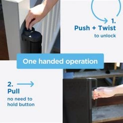 Perma Child Safety 33 in. H x 71 in. W Black Extra Wide Outdoor Retractable Gate -Safety & Security Tools Sales Shop perma child safety baby gates 2739 44 1000