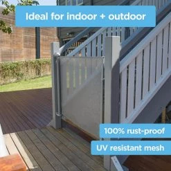 Perma Child Safety 33 in. H Outdoor Retractable Gate, Extra Wide, Gray -Safety & Security Tools Sales Shop perma child safety baby gates 2741 4f 1000