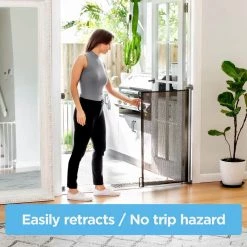 Perma Child Safety 41 in. H Extra Tall and Extra Wide Outdoor Retractable Gate, Gray -Safety & Security Tools Sales Shop perma child safety baby gates 2756 44 1000