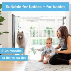 Perma Child Safety 41 in. H Extra Tall and Extra Wide Outdoor Retractable Gate, Gray -Safety & Security Tools Sales Shop perma child safety baby gates 2756 4f 1000