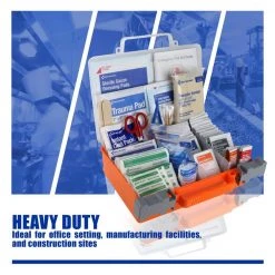 HDX 180-Piece, 25-Person Plastic OSHA First Aid Kit -Safety & Security Tools Sales Shop reds pinks hdx first aid kits 59619 76 1000 1