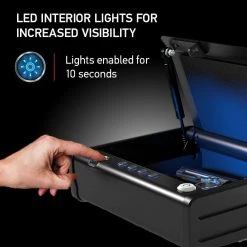 SentrySafe Quick Access Biometric Pistol Safe with Lights -Safety & Security Tools Sales Shop sentrysafe handgun safes qap1blx 1f 1000