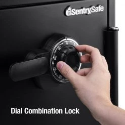 SentrySafe 1.2 cu. ft. Fireproof & Waterproof Safe with Dial Combination Lock -Safety & Security Tools Sales Shop sentrysafe home safes sfw123csblk 44 1000